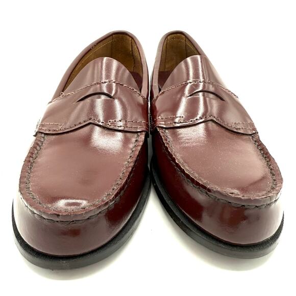 Bass Weejuns Women’s 9.5 AAAA Burgundy Leather Penny Loafers Made in USA - Picture 5 of 13